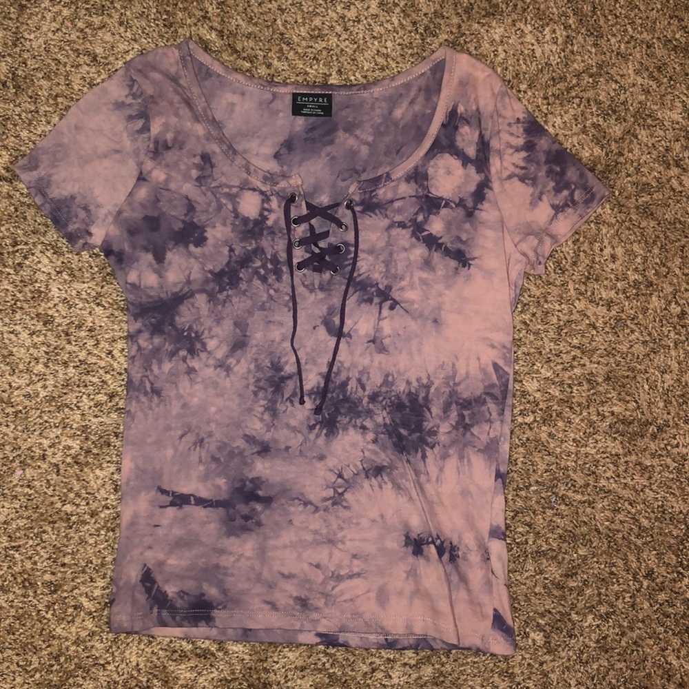 Purple tie dyed shirt